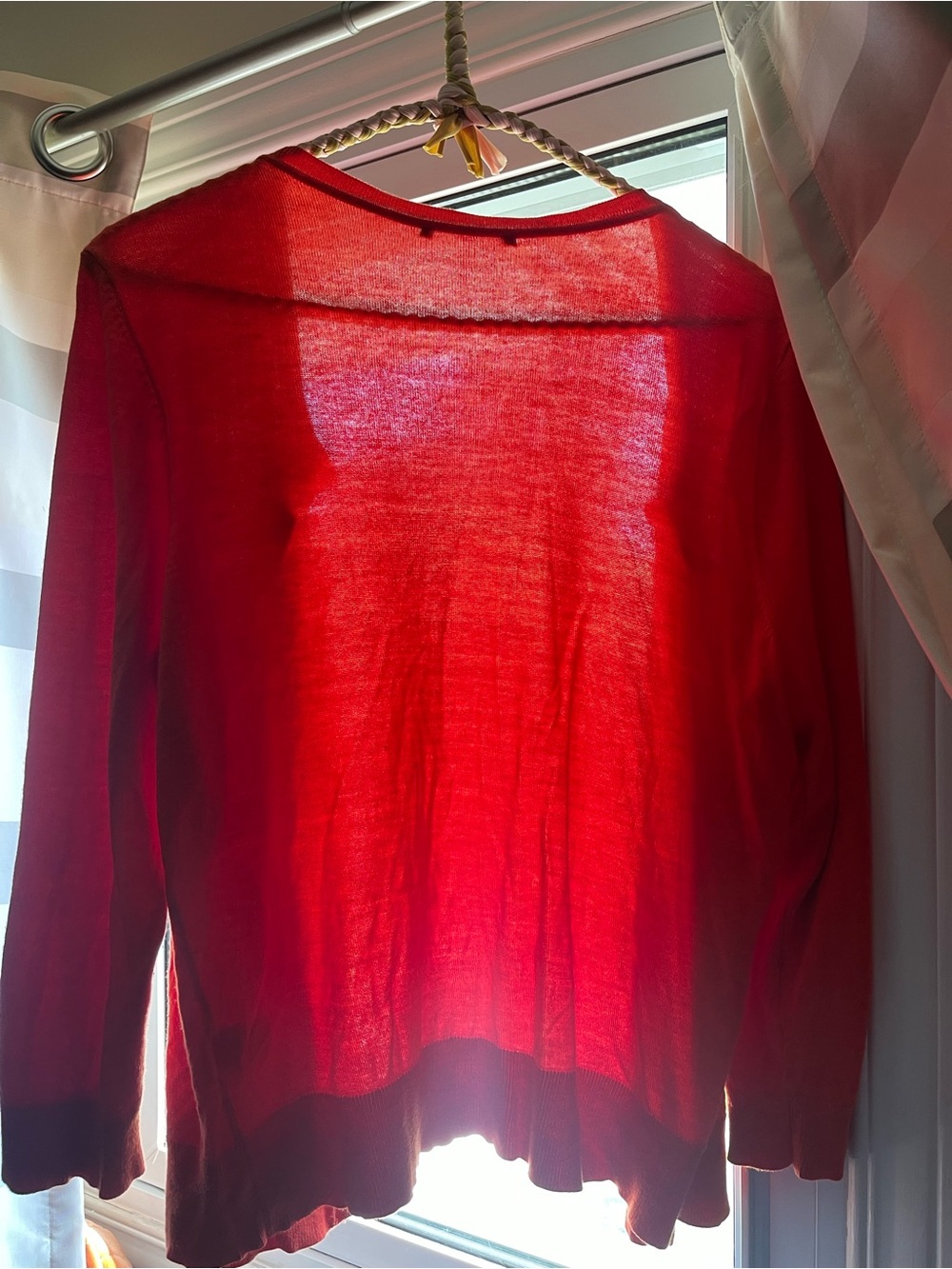 Orange Lightweight Button-Front Cardigan - Picture 3 of 8